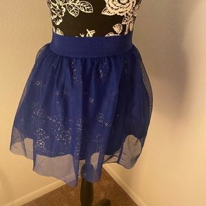 Blue tule sparkle skirt